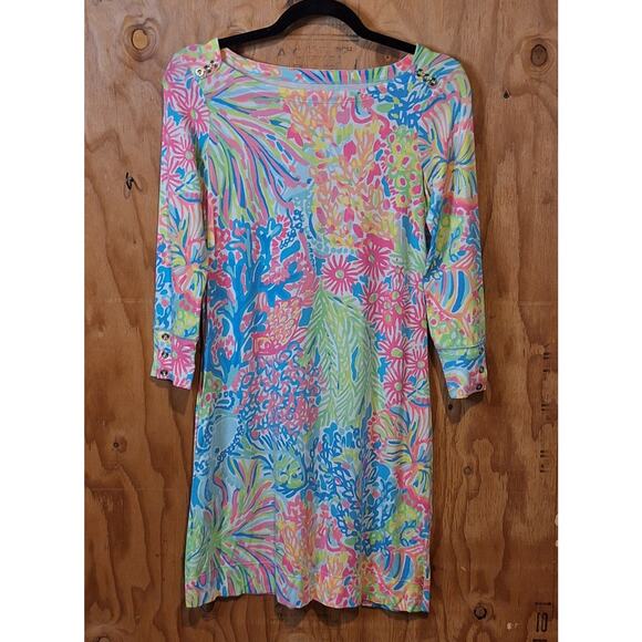 Lilly Pulitzer Dresses & Skirts - Lilly Pulitzer Dress Womens XS Jersey Tropical Coastal CoconutGirl Beachy Summer